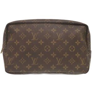 AUTHENTIC LOUIS VUITTON Monogram Trousse toilette 28 Pouch Bag LTJ330-011226